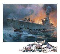 1000 Piece Submarine in Flames Jigsaw Puzzle for Adult Teenagers Wooden Learning Educational Toys 1000pcs (75x50cm)