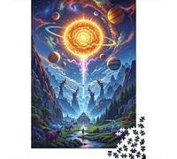 1000 Piece Sun Jigsaw Puzzles for Adults Challenge Toy Educational Games Home Decoration Giant Sun Planets Nebula Jigsaws Gifts 1000pcs (75x50cm)