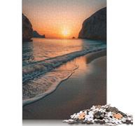 1000 Piece Sunset Beach Scene Jigsaw Puzzle for Adult Teenagers Wooden Puzzle for Adults And Teenager for Adults& Teenagers Age 12 Years Up 1000pcs (75x50cm)