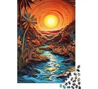 1000 Piece Sunset Over The River Jigsaw Puzzles for Adult Teenagers Home Educational Games DIY Toys 1000pcs (75x50cm)