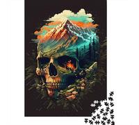 1000 Piece Sunset Skeleton Jigsaw Puzzles for Adults Jigsaw Puzzles Educational Game Challenge Toy 1000pcs (38x26cm)