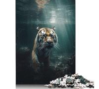 1000 Piece Super Rich Bengal Tiger Adult Jigsaw Puzzle Wooden Puzzles for Teenagers Gifts Puzzle for Adults And Teenager 1000pcs (75x50cm)