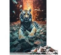 1000 Piece Super Rich Bengal Tiger Creative Square Jigsaw Puzzles for Adults & Wooden Puzzles Stress Relief Puzzle Games And Unique 1000pcs (75x50cm)