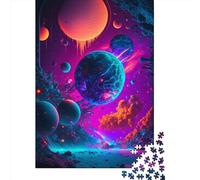 1000 Piece Surreal Space Landscape Jigsaw Puzzles for Adults Wood Puzzle Jigsaws for Adults 1000pcs (38x26cm)