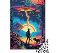 1000 Piece Surreal World AI Art Square Puzzle for Adults, Wooden Puzzles Puzzle Hands-on Game 1000pcs (75x50cm)