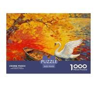 1000 Piece Swan Jigsaw Puzzle for Adults & Kids - Family Fun, Educational Games, Autumn Lake Puzzle, Decoration Unique Gift 70x50cm/1000pcs