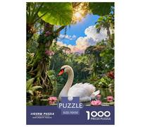1000 Piece Swan Jigsaw Puzzle for Adults & Kids - Family Fun, Educational Toys, Jungle Paradise Jigsaws, Decoration Gifts 70x50cm/1000pcs