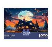 1000 Piece Sweet Landscape Game Puzzle Great Gift for Adults Challenging Games Home DecoRation Idyllic Landscape Jigsaw Puzzle for Women Men Adult 38x26cm/1000pcs
