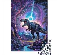1000 Piece T Rex Jigsaw Puzzles for Adults Challenge Toy Family Game Home Decoration T Rex Vortex Puzzle Birthday Gifts 1000pcs (75x50cm)