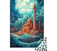 1000 Piece Taj Mahal Sailing on Wave Jigsaw Puzzle for Adult Teenagers Jigsaw Puzzle For Family Fun & Game Night 1000pcs (38x26cm)