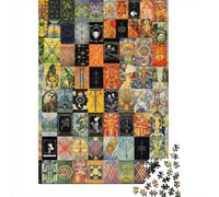 1000 Piece Tarot Art Adult Puzzles Wooden Puzzle for Adults Educational Game Challenge Toy 1000pcs (38x26cm)