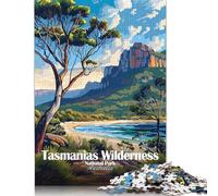 1000 Piece Tasmanian Wilderness National Park Australia Square Puzzle for Adults Wooden Puzzles Educational Puzzle Family Game 1000pcs (75x50cm)