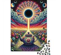 1000 Piece Teapot Jigsaw Square Puzzle for Adults & Wooden Puzzles Educational Game Challenge Toy 1000pcs (75x50cm)