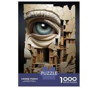 1000 Piece Teenager Puzzles 3D Illusion Artwork Eye-catching Architecture Jigsaws for Adults DIY Toys Perfect Decoration Unique Gifts for Birthday And Christmas 70x50cm/1000pcs
