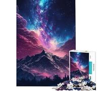 1000 Piece Teenager Puzzles A Galaxy Mountain View Calming Decorative Toy Laser Cut Seamless Assembly Stunning Gifts for Art Collection (Size 38x52cm)
