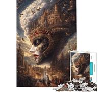 1000 Piece Teenager Puzzles A Masquerade Beyond Reality Calming Decorative Toy Laser Cut Seamless Assembly Stunning Gifts for Art Collection (Size 38x52cm)