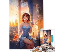 1000 Piece Teenager Puzzles A Sunbeam in The Kitchen Calming Decorative Toy Laser Cut Seamless Assembly Stunning Gifts for Art Collection (Size 38x52cm)