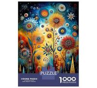 1000 Piece Teenager Puzzles Abstract Winter Garden - Surreal Festive Decorative Art Jigsaw for Adults Anti-Stress Toys Difficult Challenge Birthday And Unique Gifts 52x38cm/1000pcs