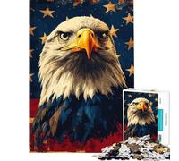 1000 Piece Teenager Puzzles American Bald Eagle Jigsaw Puzzle 1000 DIY Toys Precision Cutting Deal As Gifts for The Whole Family (50x75cm)