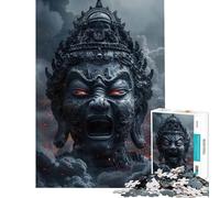 1000 Piece Teenager Puzzles Angry Stone Buddha Fun at Home Activities, Enhance Memory Family Game Suitable for Ages 14 And Up (38x26cm)