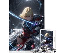 1000 Piece Teenager Puzzles Anime Swordswoman Educational Toy Great Gift for Games Brain Teaser Game with Fully Interlocking Randomly Shaped Pieces Size 38x26cm