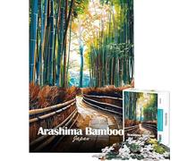 1000 Piece Teenager Puzzles Arashiyama Bamboo Grove, Japan Jigsaw for Adults Brain Teaser Game Precision Cutting Difficult And Challenge (Size 38x26cm)