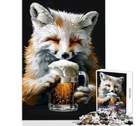 1000 Piece Teenager Puzzles Arctic Fox Beer Adult Jigsaw Puzzles Precision Cutting Train Your Brain And Hands Birthday Present, Gifts, (50x75cm)
