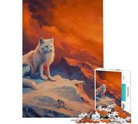 1000 Piece Teenager Puzzles Arctic Fox in Celsius for Educational Game for Educational Game Challenge Toy Great Gifts Improve Memory (size 38x52cm)