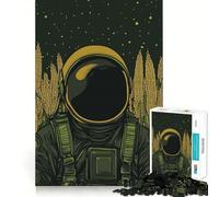 1000 Piece Teenager Puzzles Astronaut in Cornfield Smooth Joint Fun Mind Training Fun Casual Game Time Xmas Art Display (38x26cm)