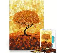 1000 Piece Teenager Puzzles Autumn Tree If Life Smooth Joint Fun Mind Training Fun Casual Game Time Xmas Art Display (38x26cm)