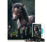 1000 Piece Teenager Puzzles Baby Animal Foal Smooth Joint Fun Mind Training Fun Casual Game Time Xmas Art Display (50x75cm)