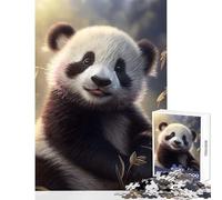 1000 Piece Teenager Puzzles Baby Panda Adult Jigsaw Puzzles Stress Reliever Parent-child Interaction Beautiful Design Game (38x52cm)