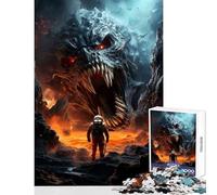 1000 Piece Teenager Puzzles Bad Luck Astronaut Educational Toy Great Gift for Games Brain Teaser Game with Fully Interlocking Randomly Shaped Pieces Size 38x52cm