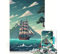 1000 Piece Teenager Puzzles Beautiful Sailing Ship, Educational Games, Train Your Brain And Hands, Artists Collection, Fine Art 38x52cm