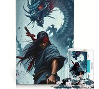 1000 Piece Teenager Puzzles Blind Swordsman And Dragon, Educational Games, Train Your Brain And Hands, Artists Collection, Fine Art 38x26cm