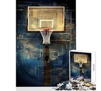 1000 Piece Teenager Puzzles Blueprint Basketball Hoop Puzzles for Teenagers Difficult Challenge for Birthday, Chrismas for Is Ideal As A Gifts (50x75cm)