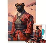 1000 Piece Teenager Puzzles Boxer Dog The Samurai Smooth Joint Fun Mind Training Fun Casual Game Time Xmas Art Display (50x75cm)