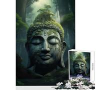 1000 Piece Teenager Puzzles Buddha Overgrown Forest Puzzles for Teenagers Difficult Challenge for Birthday, Chrismas for Is Ideal As A Gifts (38x26cm)