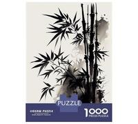 1000 Piece Teenager Puzzles Calming Bamboo Ink Wash Jigsaw Brain Teaser Game But Fun And Humorous Unique Gifts for Birthday And Christmas 52x38cm/1000pcs