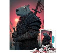 1000 Piece Teenager Puzzles Capybara Warrior in Armor Jigsaw Puzzle 1000 DIY Toys Precision Cutting Deal As Gifts for The Whole Family (38x52cm)