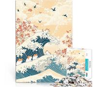 1000 Piece teenager Puzzles Cats & The Great Wave pädagogische Herausforderung Künstlersammlung, Bildende Kunst38x26cm