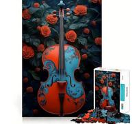 1000 Piece Teenager Puzzles Cello in Bloom Music Tight Fit Play Smart Brain Activity Chill Play Time Birthday Activity (50x75cm)