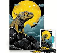 1000 Piece Teenager Puzzles Chameleon on A Rock Tight Fit Play Smart Brain Activity Chill Play Time Birthday Activity (38x52cm)