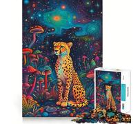 1000 Piece Teenager Puzzles Cheetah in Dreamland Tight Fit Play Smart Brain Activity Chill Play Time Birthday Activity (38x52cm)