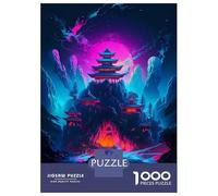 1000 Piece Teenager Puzzles Cherry Blossom Japan Neon Jigsaw for Adults Anti-Stress Toys Difficult Challenge Birthday And Unique Gifts 70x50cm/1000pcs
