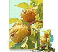 1000 Piece Teenager Puzzles Chestnuts on A Branch Illustration Tight Fit Play Smart Brain Activity Chill Play Time Birthday Activity (38x26cm)