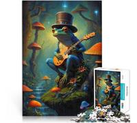 1000 Piece teenager Puzzles Chillin Frog Guitar Music Staycation: Zeit totschlagen Einzigartige Wohndekoration und Geschenke38x26cm
