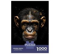 1000 Piece Teenager Puzzles Chimpanzee Gold Dark Jigsaw for Adults Anti-Stress Toys Difficult Challenge Birthday And Unique Gifts 52x38cm/1000pcs