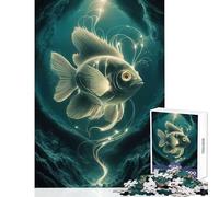 1000 Piece Teenager Puzzles Cosmic Betta Educational Toy Great Gift for Games Brain Teaser Game with Fully Interlocking Randomly Shaped Pieces Size 38x52cm