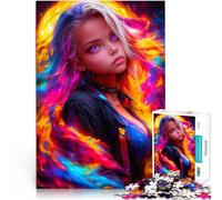 1000 Piece teenager Puzzles Cosmic Girl with Vibrant Hair Staycation: Zeit totschlagen Eltern-Kind-Interaktion75x50cm
